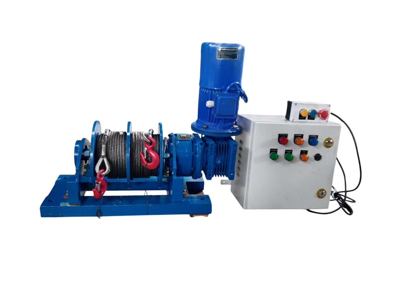 1 TON DOUBLE DRUM ELECTRIC WINCH